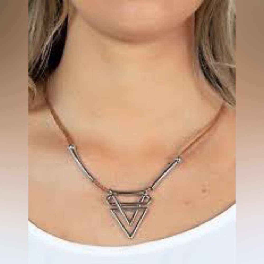 Paparazzi Silver and Brown Tulum Totem Necklace and Earrings